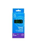 Golyóstoll 0,8mm, nyomógombos műanyag zöld test, S88, Bluering® írásszín zöld