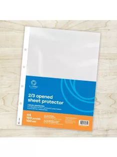   Genotherm lefűzhető, A4, 100 micron narancsos belül 2/3 részben nyitott 4 lyukú Bluering® 100 db/csomag,