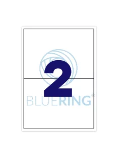 Etikett címke, 210x148mm, 100 lap, 2 címke/lap Bluering®