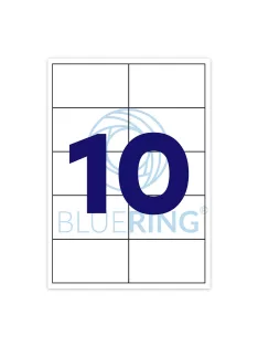 Etikett címke, 105x57mm, 100 lap, 10 címke/lap Bluering®