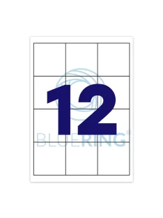 Etikett címke, 70x67,7mm, 100 lap, 12 címke/lap Bluering®