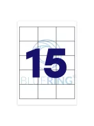 Etikett címke, 70x50,8mm, 100 lap, 15 címke/lap Bluering®