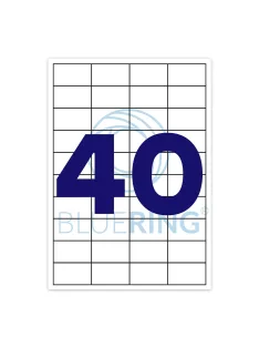   Etikett címke, 52,5x29,7mm, 100 lap, 40 címke/lap Bluering®