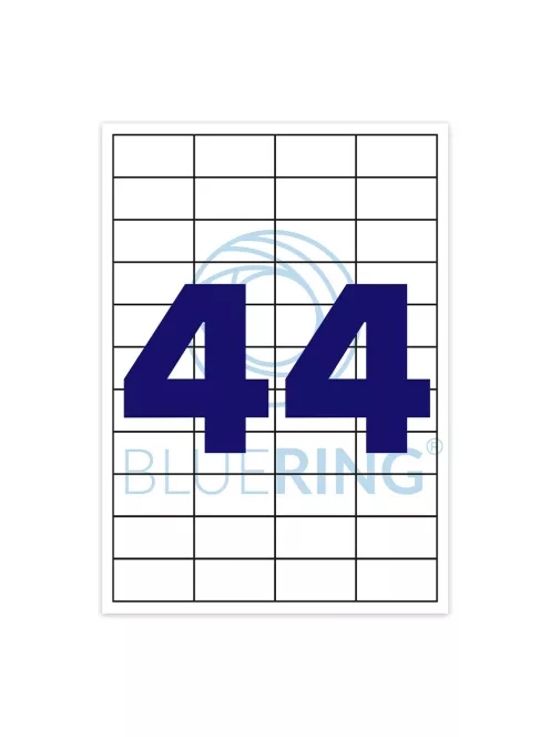 Etikett címke, 48,5x25,4mm, 100 lap, 44 címke/lap Bluering®