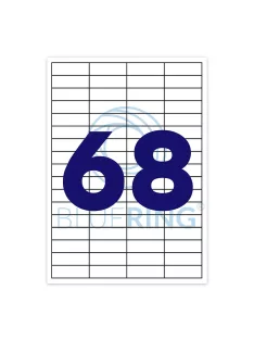   Etikett címke, 48,5x16,9mm, 100 lap, 68 címke/lap Bluering®