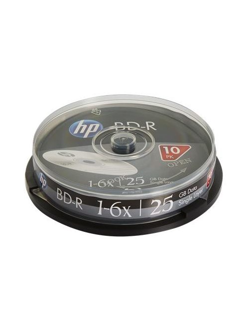 HP BD-R BluRay lemez, 25GB, 6x, 10 db, hengeren, HP