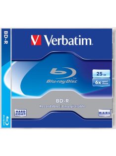   VERBATIM BD-R BluRay lemez, 25GB, 6x, 1 db, normál tok, VERBATIM