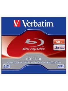   VERBATIM BD-RE BluRay lemez, kétrétegű, újraírható, 50GB, 2x, 1db, normál tok, VERBATIM