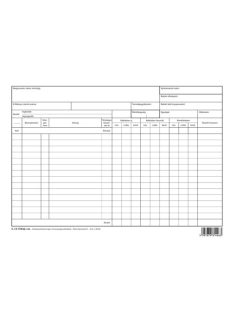   Pátria Nyomtatvány Fogyóeszköz mennyiség nyilvántartó szabadlap A/4 fekvő