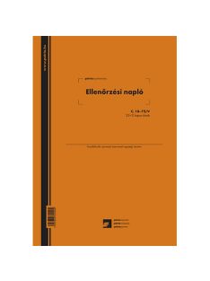   Pátria Nyomtatvány Ellenőrzési napló 25x3 lapos tömb A/4 álló