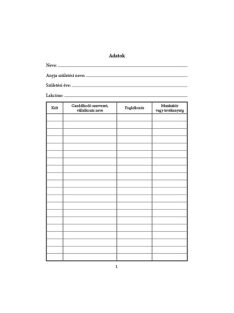   Pátria Nyomtatvány Egészségügyi nyilatkozat és vizsgálati adatok 8 lapos füzet 102x140 mm