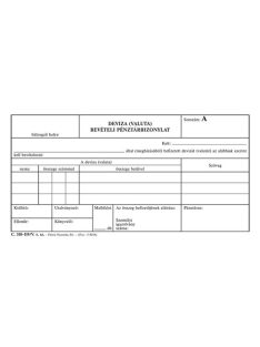   Pátria Nyomtatvány Deviza (valuta) bevételi pénztárbizonylat 50x3 lapos tömb 203x102 mm