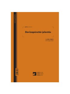   Pátria Nyomtatvány Deviza pénztárjelentés 25x2 lapos tömb A/4 álló