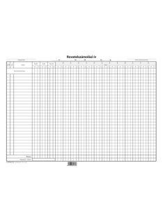   Pátria Nyomtatvány Rovatelszámolási ív 2 lapos garn. A/3 fekvő