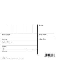   Pátria Nyomtatvány Röntgen tüdőkataszter tasak 160x120 mm