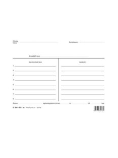 Pátria Nyomtatvány Gondozottak tasakja 220x160 mm