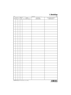 Pátria Nyomtatvány I.sz.betétlap szabadlap A/4 álló