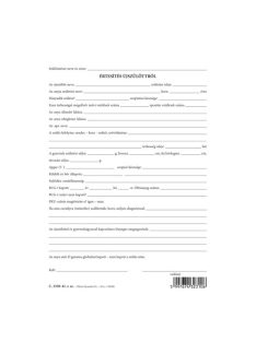   Pátria Nyomtatvány Értesítés újszülöttről szabadlap A/5 álló