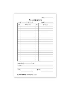   Pátria Nyomtatvány Mosási jegyzék 50x2 lapos tömb A/5 álló