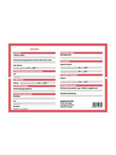 Pátria Nyomtatvány Lábcédula fóliázott A/6 fertőző