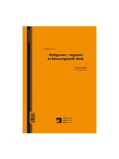   Pátria Nyomtatvány Gyógyszer-,vegyszer- és kötszerigénylő tömb 25x3 lapos 203x295 mm