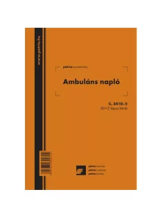   Pátria Nyomtatvány Ambuláns napló 50x2 lapos tömb A/5 álló