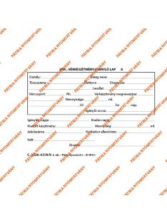   Pátria Nyomtatvány Vér, vérkészítmény igénylőlap 50x2 lapos tömb A/6