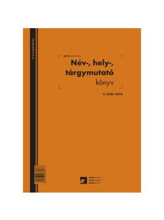   Pátria Nyomtatvány Név, hely, tárgymutató 100 lapos könyv A/4 álló
