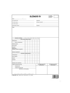   Pátria Nyomtatvány Előadói ív szabadlap A/4 négyoldalas