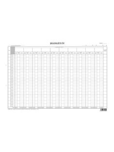   Pátria Nyomtatvány Jelenléti ív 10 fő nyilvántartására 420x297 mm