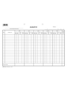   Pátria Nyomtatvány 5 napos jelenléti ív szabadlap A/4 fekvő