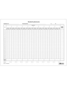 Pátria Nyomtatvány Munkaidő nyilvántartás 420x295 mm