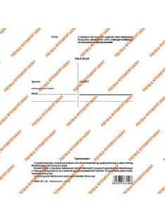   Pátria Nyomtatvány Válaszlap pénzbírság postai befizetésére szabadlap A/5 álló
