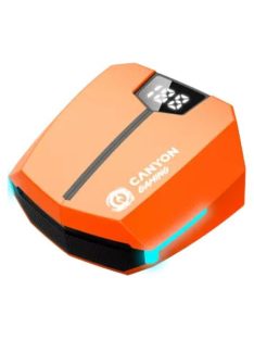   CANYON Fülhallgató, vezeték nélküli, Bluetooth 5.3, gaming, CANYON "DoubleBee GTWS-2", narancs