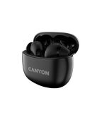 CANYON Fülhallgató, TWS vezeték nélküli, Bluetooth 5.3, CANYON "TWS-5", fekete