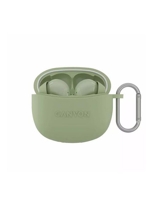 CANYON Fülhallgató, TWS vezeték nélküli, Bluetooth 5.3, CANYON "TWS-5", zöld