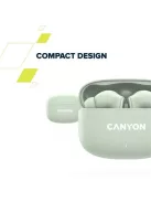 CANYON Fülhallgató, TWS vezeték nélküli, Bluetooth 5.4, CANYON "OnGo 9", zsálya