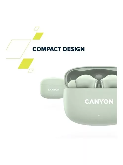CANYON Fülhallgató, TWS vezeték nélküli, Bluetooth 5.4, CANYON "OnGo 9", zsálya