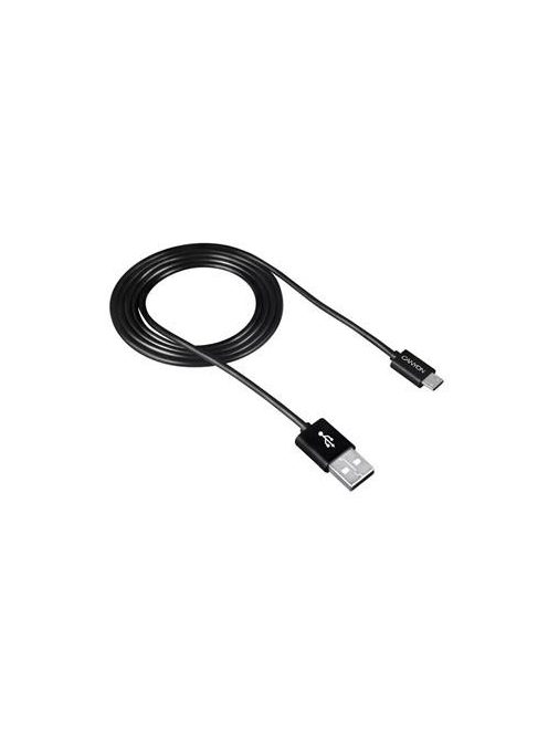CANYON USB kábel, USB 2.0-microUSB, 1 m, CANYON "UM-1", fekete