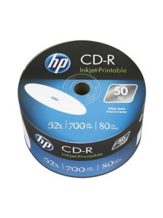   HP CD-R lemez, nyomtatható, 700MB, 52x, 50 db, zsugor csomagolás, HP