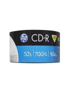 HP CD-R lemez, 700MB, 52x, 50 db, zsugor csomagolás, HP