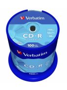 VERBATIM CD-R lemez, 700MB, 52x, 100 db, hengeren, VERBATIM "DataLife"