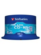 VERBATIM CD-R lemez, Crystal bevonat, AZO, 700MB, 52x, 50 db, hengeren VERBATIM "DataLife Plus"