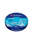 VERBATIM CD-R lemez, 700MB, 52x, 10 db, zsugor csomagolás, VERBATIM "DataLife"