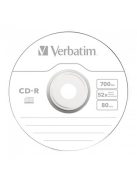VERBATIM CD-R lemez, 700MB, 52x, 10 db, zsugor csomagolás, VERBATIM "DataLife"