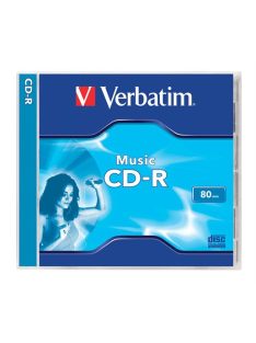   VERBATIM CD-R lemez, 700MB, 80min, 16x, 1 db, normál tok, VERBATIM "Live it!"