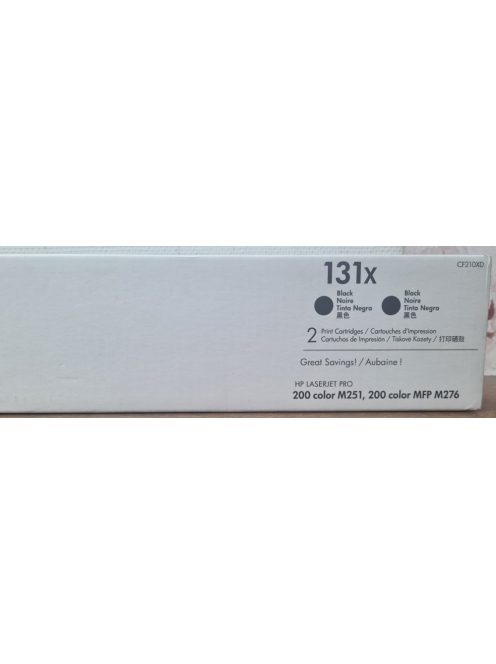 HP CF210XD Eredeti Toner Bk 2pck 2,4k No.131X