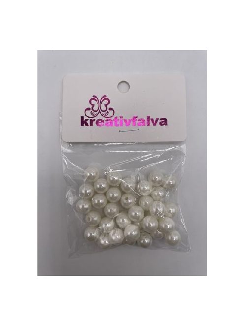 VIASZGYÖNGY 10MM GYÖNGYHÁZFEHÉR 18G (+-5%)