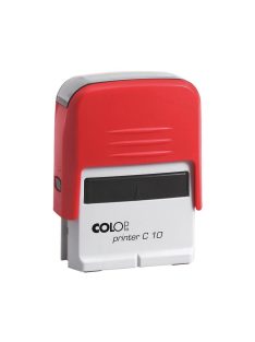   Bélyegző C10 Printer Colop 10x27mm, piros ház/fekete párna