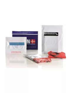   Futártasak A2, 430x600 + 50 mm. szilikonos záródás 100 db/csomag Coex Fehér/Fekete